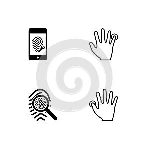 Fingerprints scaning and security theme EPS 10 vector format