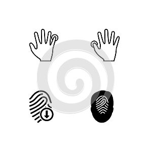 Fingerprints scaning and security theme EPS 10 vector format