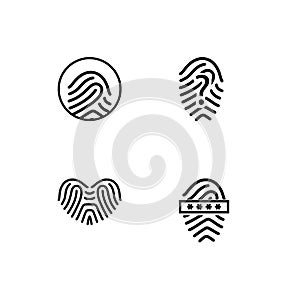 Fingerprints scaning and security theme EPS 10 vector format