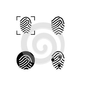 Fingerprints scaning and security theme EPS 10 vector format