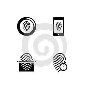 Fingerprints scaning and security theme EPS 10 vector format