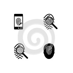 Fingerprints scaning and security theme EPS 10 vector format