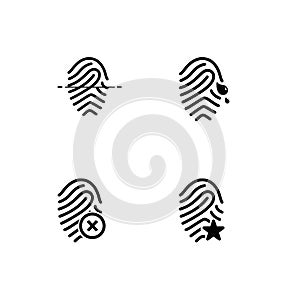 Fingerprints scaning and security theme EPS 10 vector format