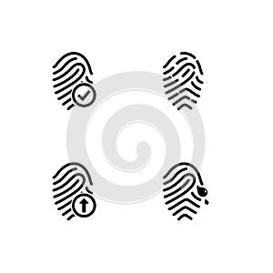 Fingerprints scaning and security theme EPS 10 vector format