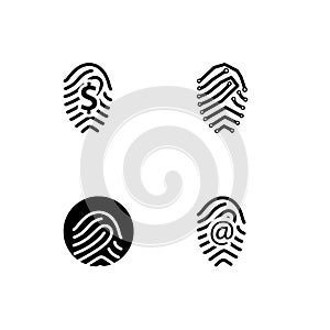 Fingerprints scaning and security theme EPS 10 vector format