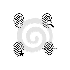 Fingerprints scaning and security theme EPS 10 vector format