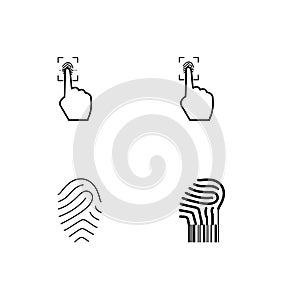 Fingerprints scaning and security theme EPS 10 vector format