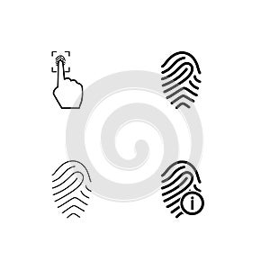 Fingerprints scaning and security theme EPS 10 vector format