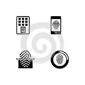 Fingerprints scaning and security theme EPS 10 vector format