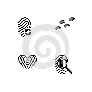 Fingerprints scaning and security theme EPS 10 vector format