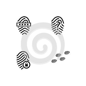 Fingerprints scaning and security theme EPS 10 vector format