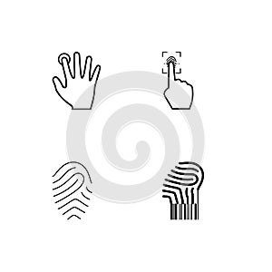 Fingerprints scaning and security theme EPS 10 vector format