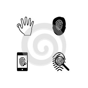 Fingerprints scaning and security theme EPS 10 vector format