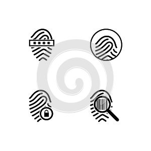 Fingerprints scaning and security theme EPS 10 vector format