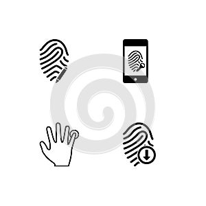 Fingerprints scaning and security theme EPS 10 vector format