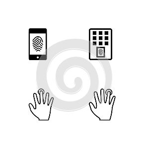 Fingerprints scaning and security theme EPS 10 vector format