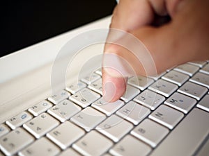 Fingers on the keyboard