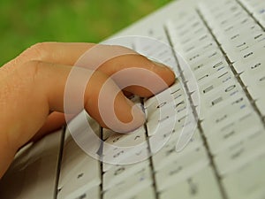 Fingers on the keyboard