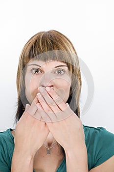 Fingers at the mouth