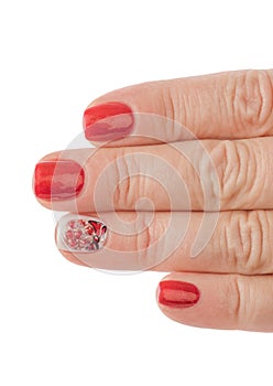 Fingers nail with pattern