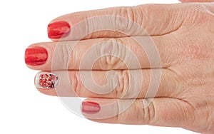 Fingers nail with pattern