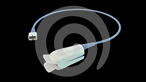 Fingertip Pulse Oximeter 3d illustration