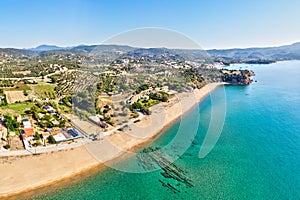 Finikounta beach and fishing village in Messinia, Greece photo