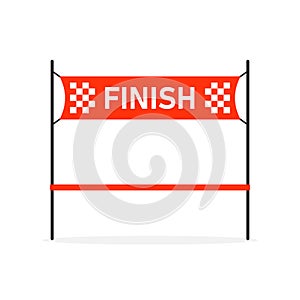 Finish arch with finsh line icon. Clipart image