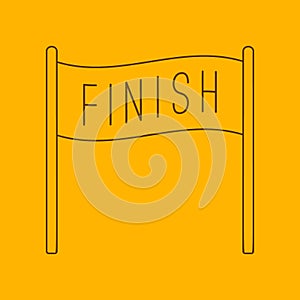 Finish banner line icon