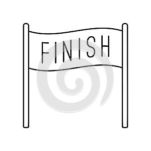 Finish banner line icon