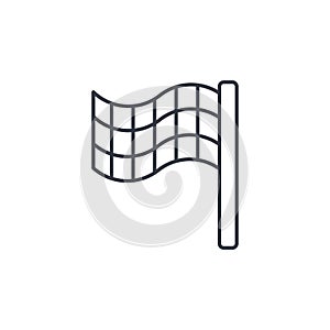 Finish flag thin line icon. Linear vector symbol