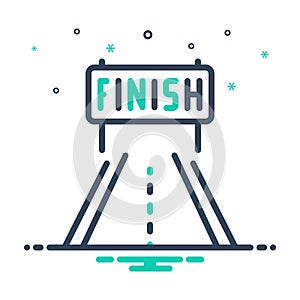 Mix icon for Finish, finish arch and track photo