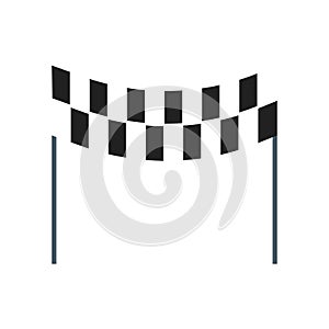 Finish line icon vector sign and symbol isolated on white background, Finish line logo concept