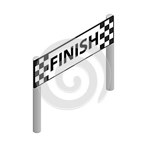 Finish line isometric 3d icon