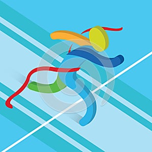 Finish Line Running icon Athletics Vector Illustration