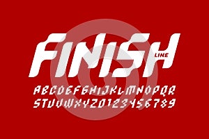 Finish line speed sport font