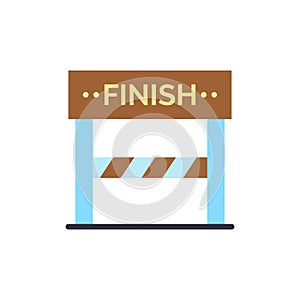 Finish, Line, Sport, Game  Flat Color Icon. Vector icon banner Template