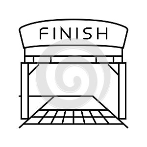 finish vehicle speed auto line icon vector illustration