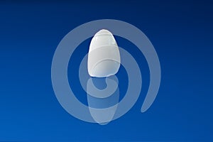 Ceramic crown on blue background