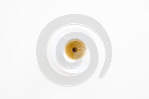 Finished cup of espresso coffee photo