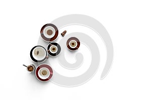 Finished Drank Coffee Cups with Chocolate