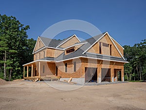 Almost finished new house construction