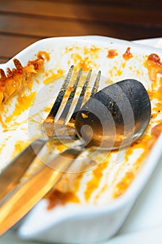 Finished pasta plate