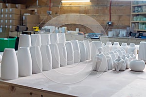 Finished plaster products: vases, figurines,