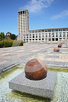 Town Hall and public square, Le Havre, Normandy, France.