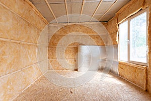 Finishing heat-insulating layer of reflective polyethylene foam laminated with lavsan for house insulation