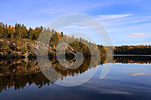 Finland: Autumn colours by a lake