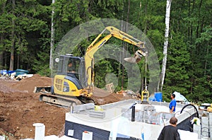 Finland: Sauna Construction - Excavator and Compactor