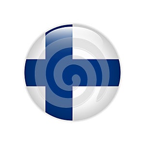 Finland flag on button