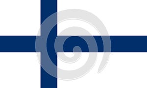 Finland flag. illustration vector of Finland flag. official colors and proportion correctly. National Finland flag